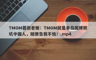 TMGM嚣张老板：TMGM就是拿岛国牌照坑中国人，随便告我不怕！.mp4