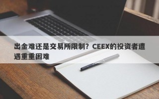 出金难还是交易所限制？CEEX的投资者遭遇重重困难