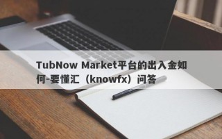 TubNow Market平台的出入金如何-要懂汇（knowfx）问答