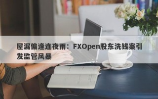 屋漏偏逢连夜雨：FXOpen股东洗钱案引发监管风暴