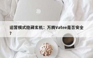 运营模式隐藏玄机：万腾Vatee是否安全？