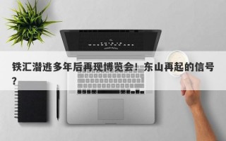 铁汇潜逃多年后再现博览会！东山再起的信号？