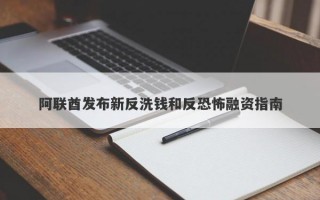 阿联酋发布新反洗钱和反恐怖融资指南