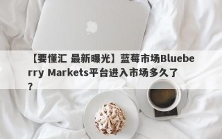 【要懂汇 最新曝光】蓝莓市场Blueberry Markets平台进入市场多久了？
