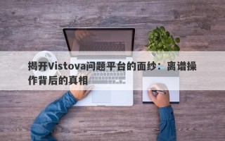 揭开Vistova问题平台的面纱：离谱操作背后的真相