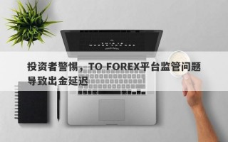 投资者警惕，TO FOREX平台监管问题导致出金延迟