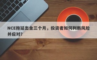 NCE拖延出金三个月，投资者如何判断风险并应对？