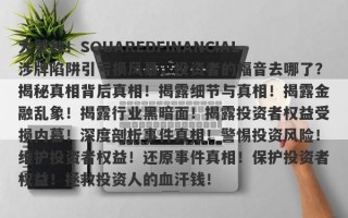 大警钟！SQUAREDFINANCIAL涉牌陷阱引亏损风暴，投资者的福音去哪了？揭秘真相背后真相！揭露细节与真相！揭露金融乱象！揭露行业黑暗面！揭露投资者权益受损内幕！深度剖析事件真相！警惕投资风险！维护投资者权益！还原事件真相！保护投资者权益！拯救投资人的血汗钱！