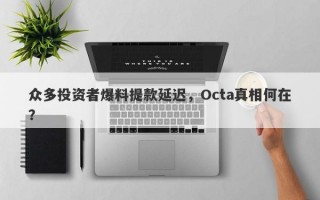 众多投资者爆料提款延迟，Octa真相何在？