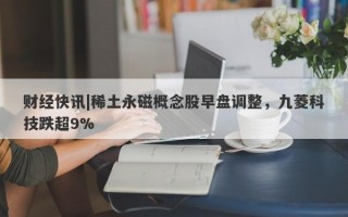 财经快讯|稀土永磁概念股早盘调整，九菱科技跌超9%