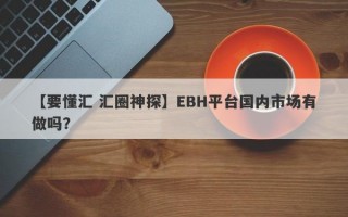 【要懂汇 汇圈神探】EBH平台国内市场有做吗？
