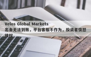 Velos Global Markets出金无法到账，平台客服不作为，投资者愤怒维权