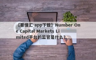 【要懂汇 app下载】Number One Capital Markets Limited平台的监管是什么？
