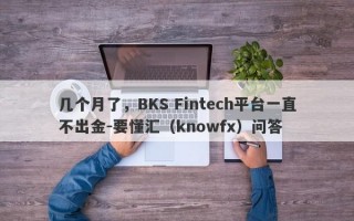 几个月了，BKS Fintech平台一直不出金-要懂汇（knowfx）问答