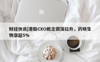 财经快讯|港股CXO概念震荡拉升，药明生物涨超5%