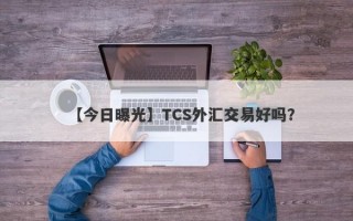【今日曝光】TCS外汇交易好吗？
