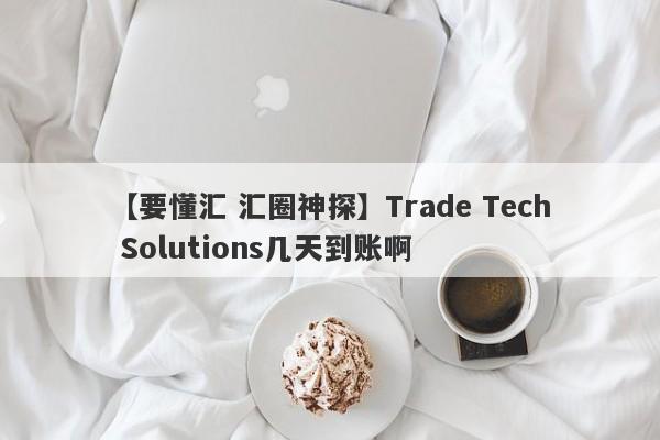 【要懂汇 汇圈神探】Trade Tech Solutions几天到账啊
-第1张图片-要懂汇圈网