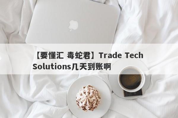 【要懂汇 毒蛇君】Trade Tech Solutions几天到账啊
-第1张图片-要懂汇圈网